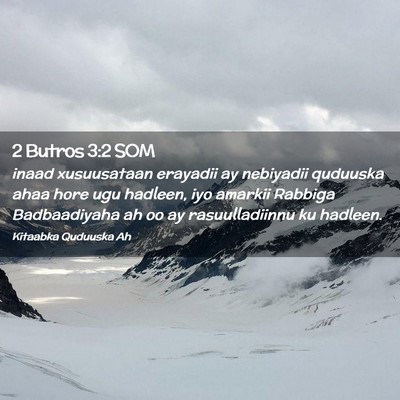 Picture 02 - 2 Butros 3:2 SOM - inaad xusuusataan erayadii ay nebiyadii quduuska - Bible Verse Picture