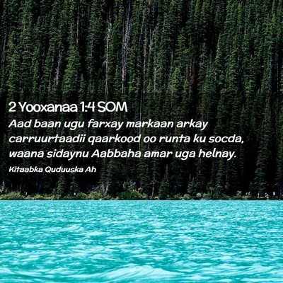 Picture 02 - 2 Yooxanaa 1:4 SOM - Aad baan ugu farxay markaan arkay carruurtaadii - Bible Verse Picture