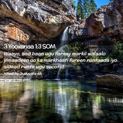 Picture 02 - 3 Yooxanaa 1:3 SOM - Waayo, aad baan ugu farxay markii walaalo - Bible Verse Picture