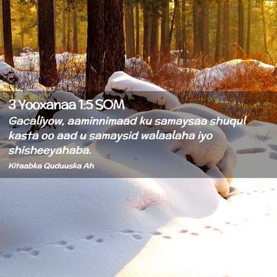 Picture 02 - 3 Yooxanaa 1:5 SOM - Gacaliyow, aaminnimaad ku samaysaa shuqul kasta - Bible Verse Picture