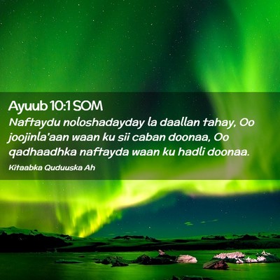 Picture 02 - Ayuub 10:1 SOM - Naftaydu noloshadayday la daallan tahay, Oo - Bible Verse Picture