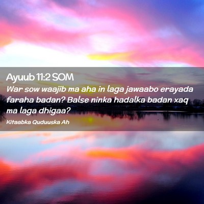 Picture 02 - Ayuub 11:2 SOM - War sow waajib ma aha in laga jawaabo erayada - Bible Verse Picture