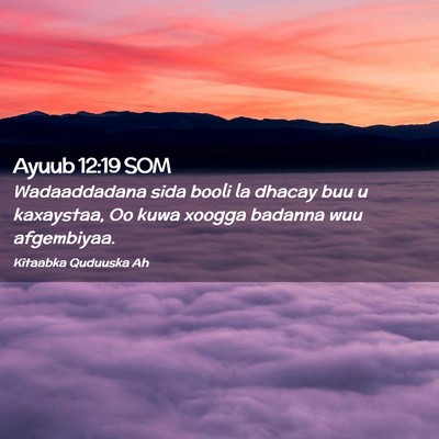 Picture 02 - Ayuub 12:19 SOM - Wadaaddadana sida booli la dhacay buu u - Bible Verse Picture