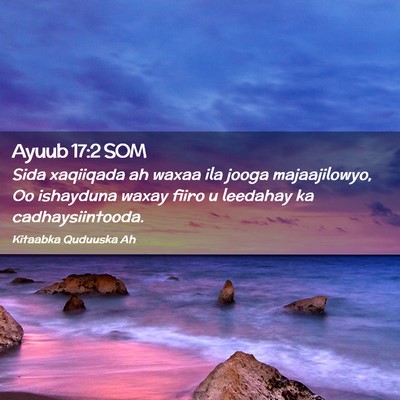 Picture 02 - Ayuub 17:2 SOM - Sida xaqiiqada ah waxaa ila jooga majaajilowyo, - Bible Verse Picture
