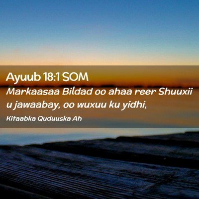 Picture 02 - Ayuub 18:1 SOM - Markaasaa Bildad oo ahaa reer Shuuxii u jawaabay, - Bible Verse Picture