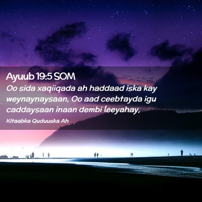 Picture 02 - Ayuub 19:5 SOM - Oo sida xaqiiqada ah haddaad iska kay - Bible Verse Picture