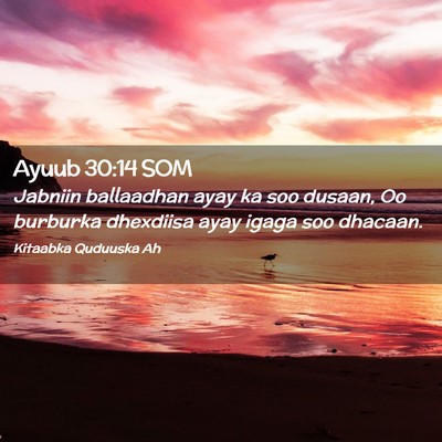 Picture 02 - Ayuub 30:14 SOM - Jabniin ballaadhan ayay ka soo dusaan, Oo - Bible Verse Picture