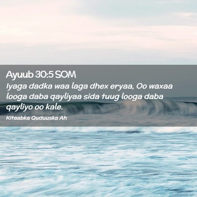 Picture 02 - Ayuub 30:5 SOM - Iyaga dadka waa laga dhex eryaa, Oo waxaa looga - Bible Verse Picture
