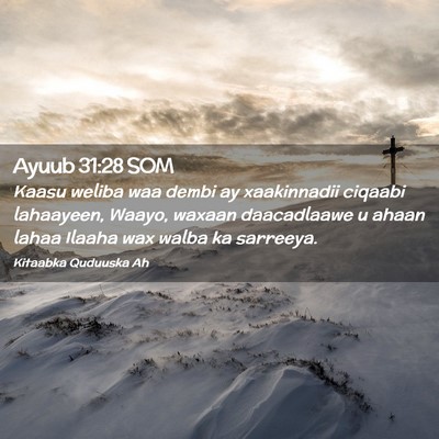 Picture 02 - Ayuub 31:28 SOM - Kaasu weliba waa dembi ay xaakinnadii ciqaabi - Bible Verse Picture