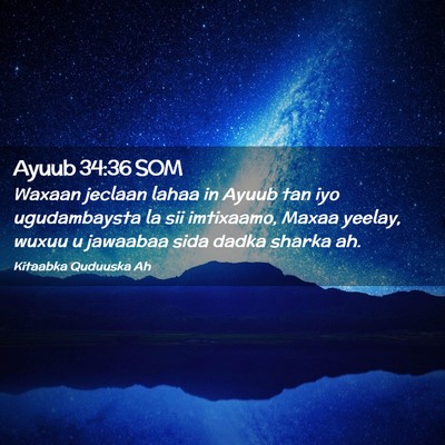 Picture 02 - Ayuub 34:36 SOM - Waxaan jeclaan lahaa in Ayuub tan iyo - Bible Verse Picture
