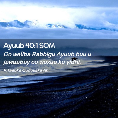 Picture 02 - Ayuub 40:1 SOM - Oo weliba Rabbigu Ayuub buu u jawaabay oo wuxuu - Bible Verse Picture