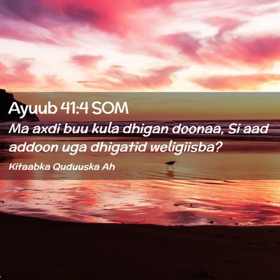 Picture 02 - Ayuub 41:4 SOM - Ma axdi buu kula dhigan doonaa, Si aad addoon uga - Bible Verse Picture
