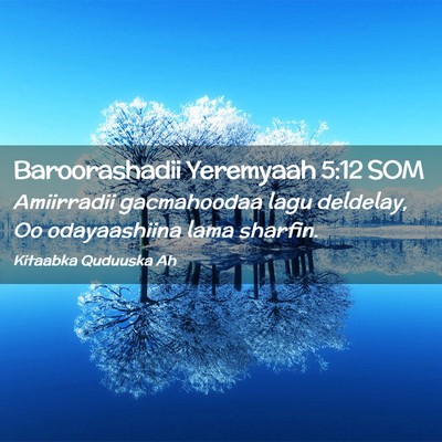 Picture 02 - Baroorashadii Yeremyaah 5:12 SOM - Amiirradii gacmahoodaa lagu deldelay, Oo - Bible Verse Picture