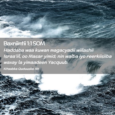 Picture 02 - Baxniintii 1:1 SOM - Haddaba waa kuwan magacyadii wiilashii Israa'iil, - Bible Verse Picture