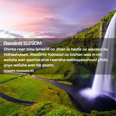Picture 02 - Baxniintii 12:3 SOM - Shirka reer binu Israa'iil oo dhan la hadla oo - Bible Verse Picture