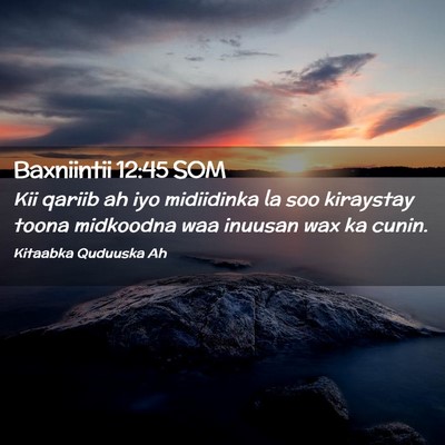 Picture 02 - Baxniintii 12:45 SOM - Kii qariib ah iyo midiidinka la soo kiraystay - Bible Verse Picture