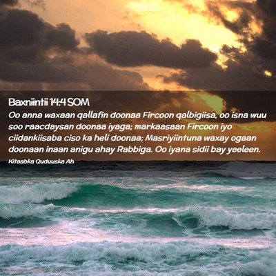 Picture 02 - Baxniintii 14:4 SOM - Oo anna waxaan qallafin doonaa Fircoon - Bible Verse Picture