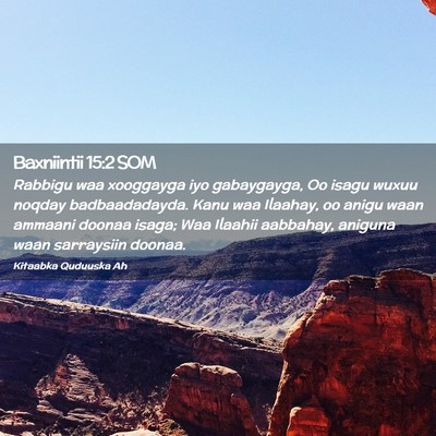 Picture 02 - Baxniintii 15:2 SOM - Rabbigu waa xooggayga iyo gabaygayga, Oo isagu - Bible Verse Picture