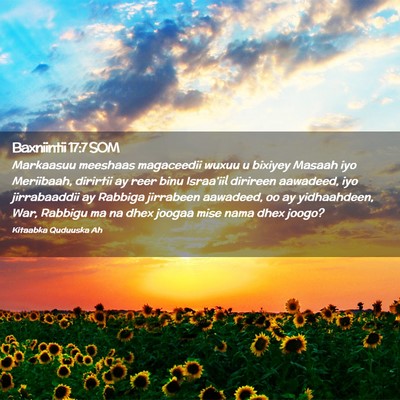 Picture 02 - Baxniintii 17:7 SOM - Markaasuu meeshaas magaceedii wuxuu u bixiyey - Bible Verse Picture