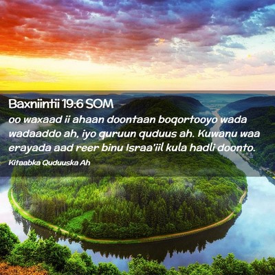 Picture 02 - Baxniintii 19:6 SOM - oo waxaad ii ahaan doontaan boqortooyo wada - Bible Verse Picture