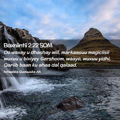 Picture 02 - Baxniintii 2:22 SOM - Oo waxay u dhashay wiil, markaasuu magiciisii - Bible Verse Picture