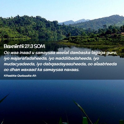 Picture 02 - Baxniintii 27:3 SOM - Oo waa inaad u samaysaa weelal dambaska lagaga - Bible Verse Picture