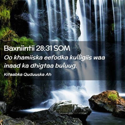 Picture 02 - Baxniintii 28:31 SOM - Oo khamiiska eefodka kulligiis waa inaad ka - Bible Verse Picture