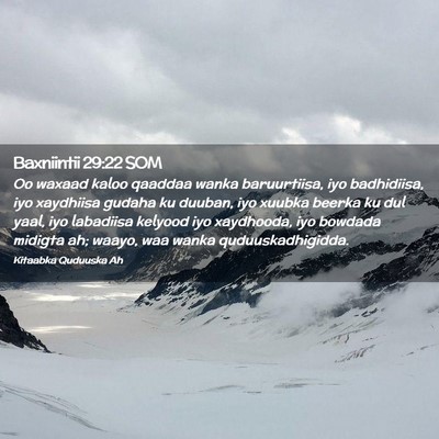 Picture 02 - Baxniintii 29:22 SOM - Oo waxaad kaloo qaaddaa wanka baruurtiisa, iyo - Bible Verse Picture