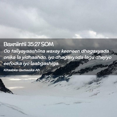 Picture 02 - Baxniintii 35:27 SOM - Oo taliyayaashiina waxay keeneen dhagaxyada onika - Bible Verse Picture