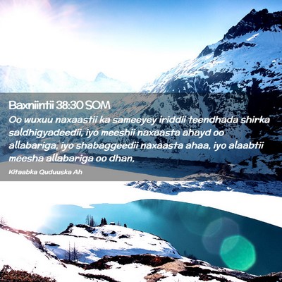 Picture 02 - Baxniintii 38:30 SOM - Oo wuxuu naxaastii ka sameeyey iriddii teendhada - Bible Verse Picture