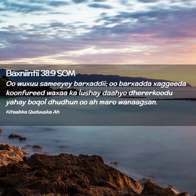 Picture 02 - Baxniintii 38:9 SOM - Oo wuxuu sameeyey barxaddii; oo barxadda xaggeeda - Bible Verse Picture