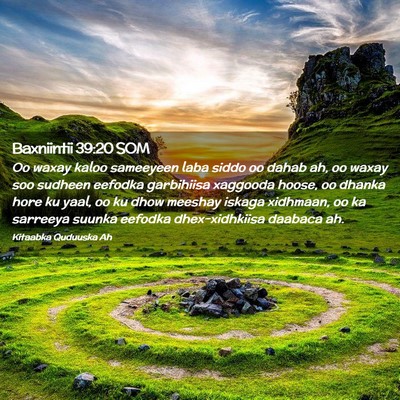 Picture 02 - Baxniintii 39:20 SOM - Oo waxay kaloo sameeyeen laba siddo oo dahab ah, - Bible Verse Picture