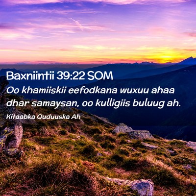 Picture 02 - Baxniintii 39:22 SOM - Oo khamiiskii eefodkana wuxuu ahaa dhar samaysan, - Bible Verse Picture