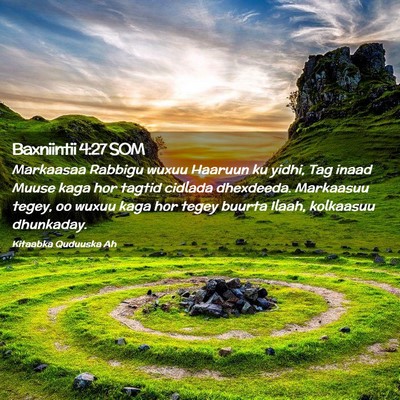 Picture 02 - Baxniintii 4:27 SOM - Markaasaa Rabbigu wuxuu Haaruun ku yidhi, Tag - Bible Verse Picture
