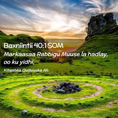 Picture 02 - Baxniintii 40:1 SOM - Markaasaa Rabbigu Muuse la hadlay, oo ku - Bible Verse Picture