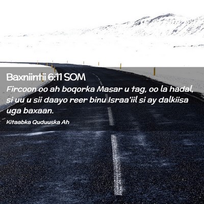 Picture 02 - Baxniintii 6:11 SOM - Fircoon oo ah boqorka Masar u tag, oo la hadal, - Bible Verse Picture