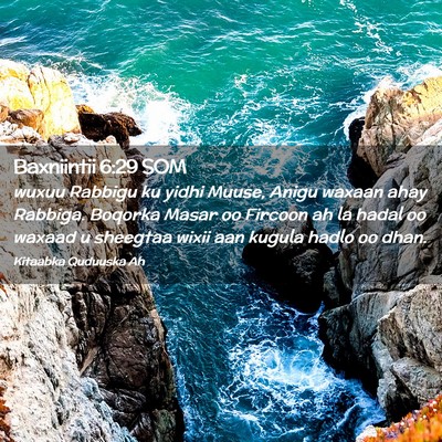 Picture 02 - Baxniintii 6:29 SOM - wuxuu Rabbigu ku yidhi Muuse, Anigu waxaan ahay - Bible Verse Picture