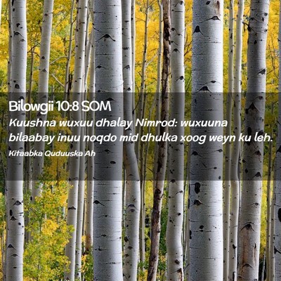 Picture 02 - Bilowgii 10:8 SOM - Kuushna wuxuu dhalay Nimrod: wuxuuna bilaabay - Bible Verse Picture