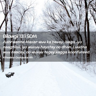 Picture 02 - Bilowgii 13:1 SOM - Aabraamna Masar wuu ka baxay, isaga, iyo - Bible Verse Picture