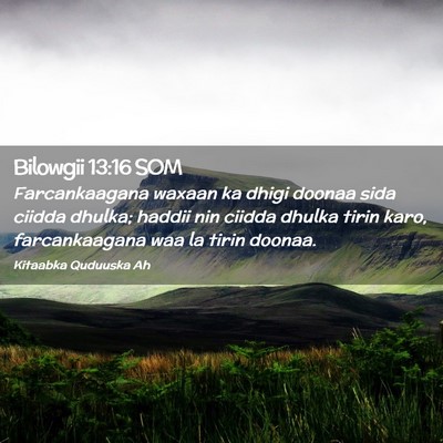 Picture 02 - Bilowgii 13:16 SOM - Farcankaagana waxaan ka dhigi doonaa sida ciidda - Bible Verse Picture