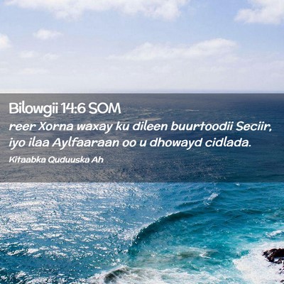 Picture 02 - Bilowgii 14:6 SOM - reer Xorna waxay ku dileen buurtoodii Seciir, iyo - Bible Verse Picture