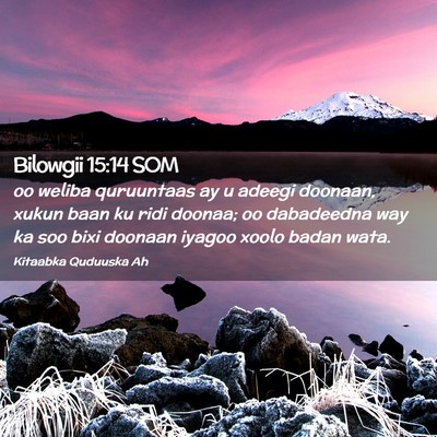Picture 02 - Bilowgii 15:14 SOM - oo weliba quruuntaas ay u adeegi doonaan, xukun - Bible Verse Picture