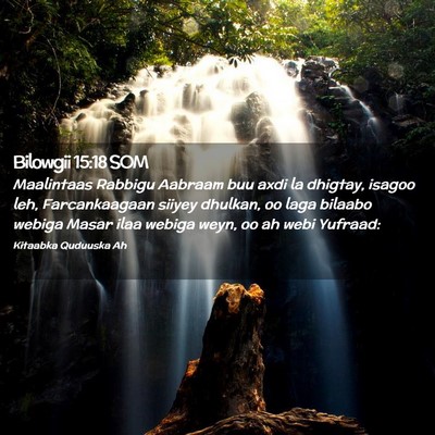 Picture 02 - Bilowgii 15:18 SOM - Maalintaas Rabbigu Aabraam buu axdi la dhigtay, - Bible Verse Picture