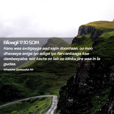 Picture 02 - Bilowgii 17:10 SOM - Kanu waa axdigayga aad xajin doontaan, oo inoo - Bible Verse Picture