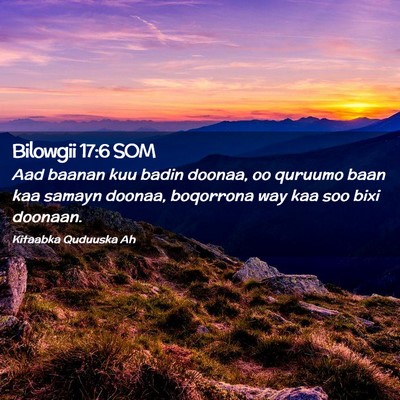 Picture 02 - Bilowgii 17:6 SOM - Aad baanan kuu badin doonaa, oo quruumo baan kaa - Bible Verse Picture
