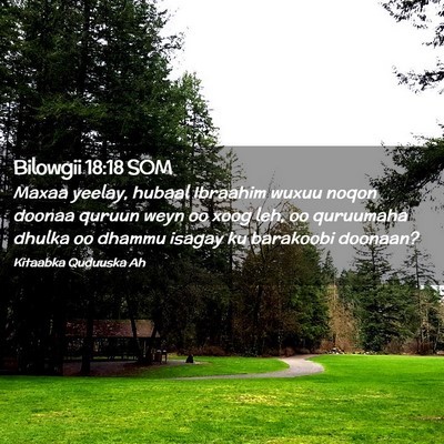 Picture 02 - Bilowgii 18:18 SOM - Maxaa yeelay, hubaal Ibraahim wuxuu noqon doonaa - Bible Verse Picture