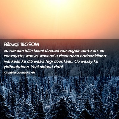 Picture 02 - Bilowgii 18:5 SOM - oo waxaan idiin keeni doonaa wuxoogaa cunto ah, - Bible Verse Picture