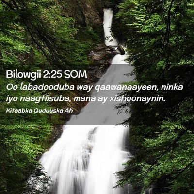 Picture 02 - Bilowgii 2:25 SOM - Oo labadooduba way qaawanaayeen, ninka iyo - Bible Verse Picture