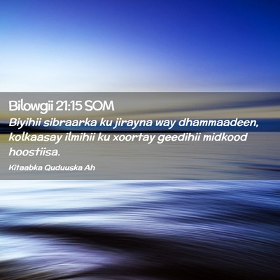 Picture 02 - Bilowgii 21:15 SOM - Biyihii sibraarka ku jirayna way dhammaadeen, - Bible Verse Picture