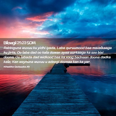Picture 02 - Bilowgii 25:23 SOM - Rabbiguna wuxuu ku yidhi iyada, Laba quruumood - Bible Verse Picture